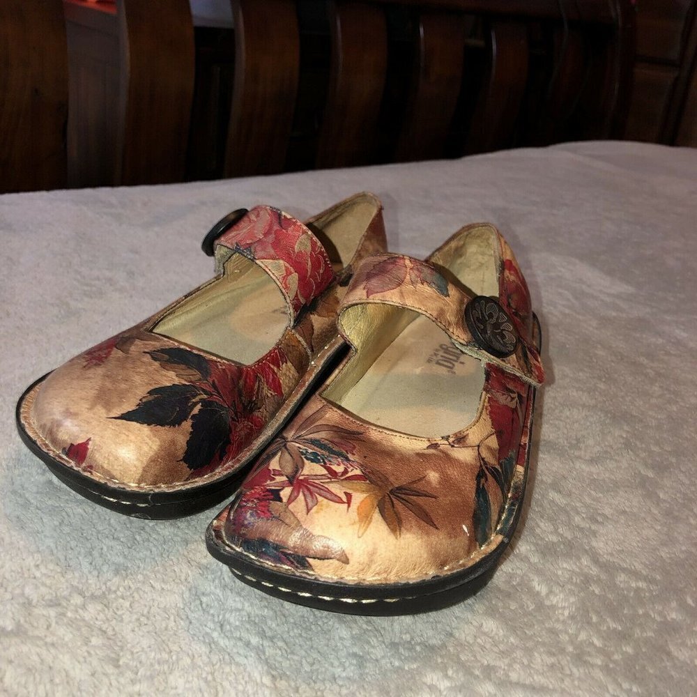 ALEGRIA PAL-526 Paloma Mary Jane Western Romance Floral Clogs Women 36 US